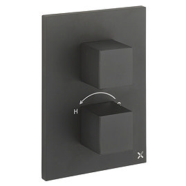 Crosswater- Water Square/Verge Crossbox 3 Outlet Trim & Levers - Matt Black Large Image