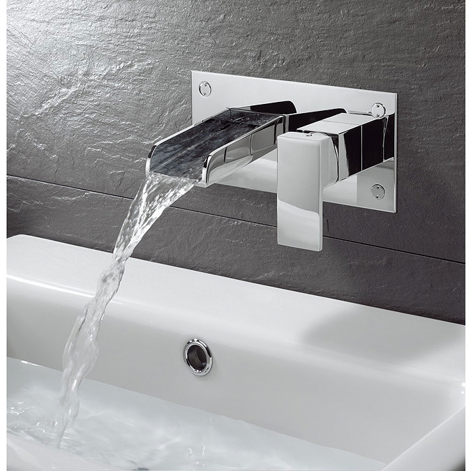 Crosswater - Water Square Wall Mounted 2 Hole Set Basin Mixer - WS121WNC Profile Large Image