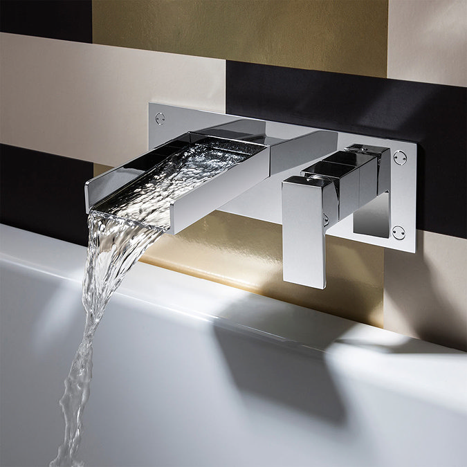 Crosswater - Water Square Wall Mounted 2 Hole Set Basin Mixer - WS121WNC Standard Large Image