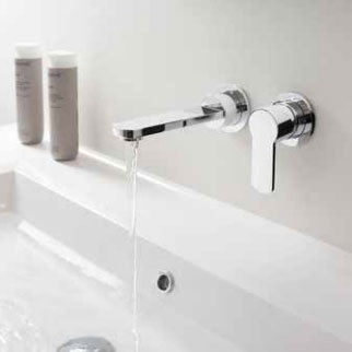 Crosswater - Wisp Wall Mounted 2 Hole Set Basin Mixer - WP120WNC Profile Large Image