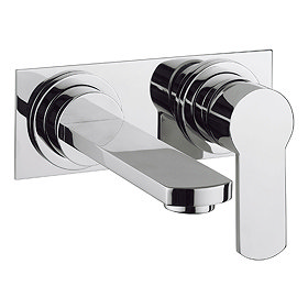 Crosswater - Wisp Wall Mounted 2 Hole Set Basin Mixer with Back Plate - WP121WNC Large Image