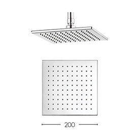 Crosswater - Zion 200mm Square Fixed Showerhead - FH220C Medium Image