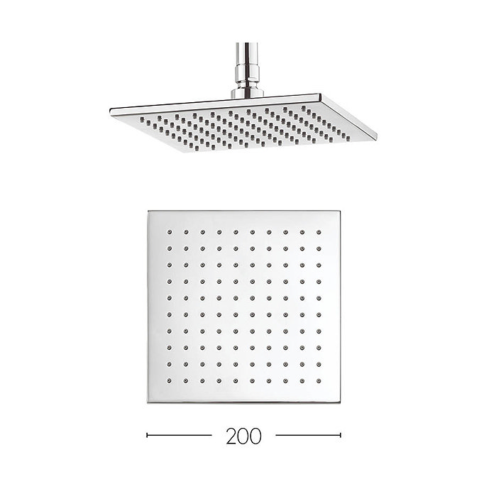 Crosswater - Zion 200mm Square Fixed Showerhead - FH220C Large Image