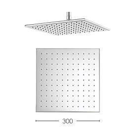 Crosswater - Zion 300mm Square Fixed Showerhead - FH330C Large Image