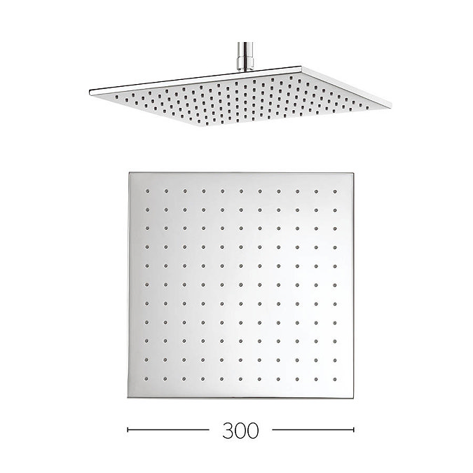 Crosswater - Zion 300mm Square Fixed Showerhead - FH330C Large Image