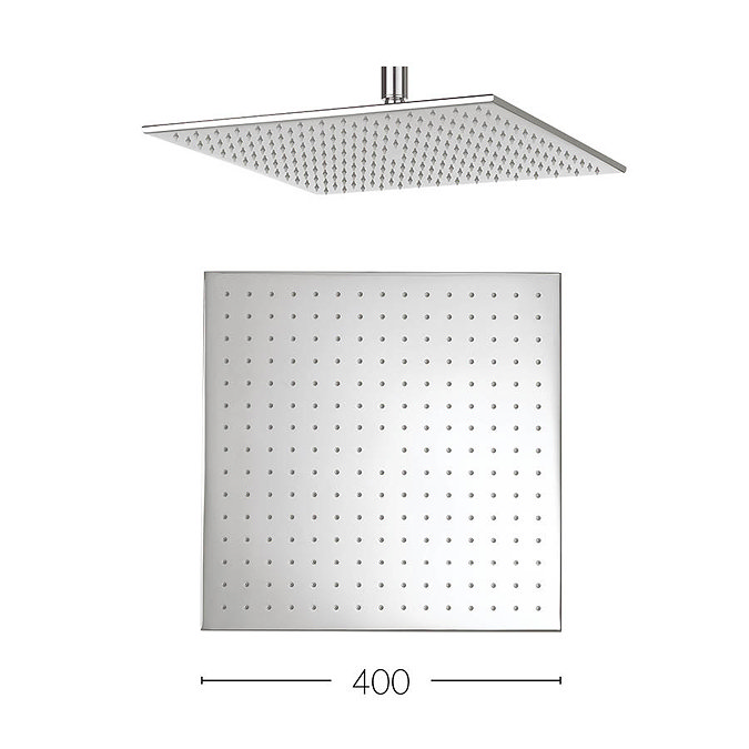 Crosswater - Zion 400mm Square Fixed Showerhead - FH440C Large Image
