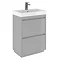 Crosswater Zion 60 Floor Standing Unit + Basin - Storm Grey Matt Large Image