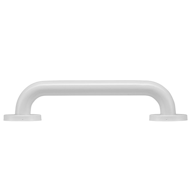 Croydex 300mm Stainless Steel White Straight Grab Bar - AP501022  In Bathroom Large Image