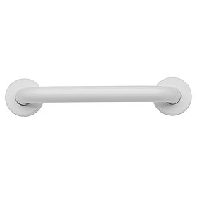 Croydex 300mm Stainless Steel White Straight Grab Bar - AP501022 Large Image