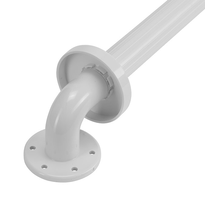 Croydex 450mm Recycled ABS Straight Grab Bar - White