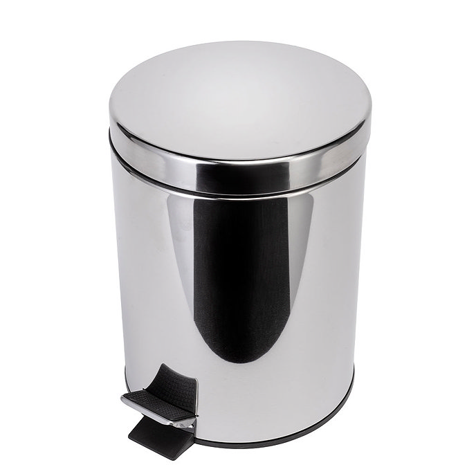 Croydex 5 Litre Stainless Steel Pedal Bin - QA107305  In Bathroom Large Image