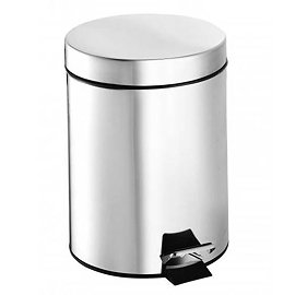 Croydex 5 Litre Stainless Steel Pedal Bin - QA107305 Large Image