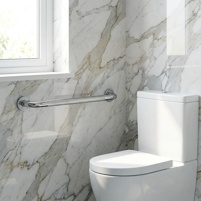 Croydex 600mm Anti Slip Grab Bar - Chrome