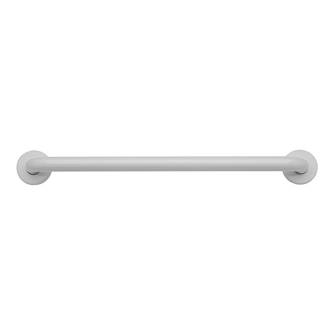 Croydex 600mm Stainless Steel White Straight Grab Bar - AP501222 Large Image