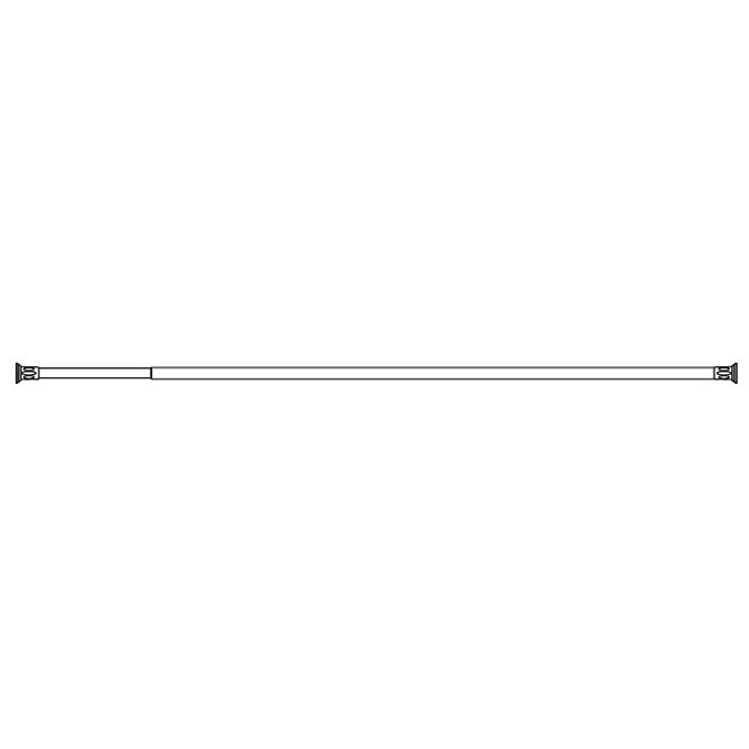 Croydex 8 6" Self Supporting Telescopic Shower Cubicle Rod - Chrome - AD102000 Profile Large Image