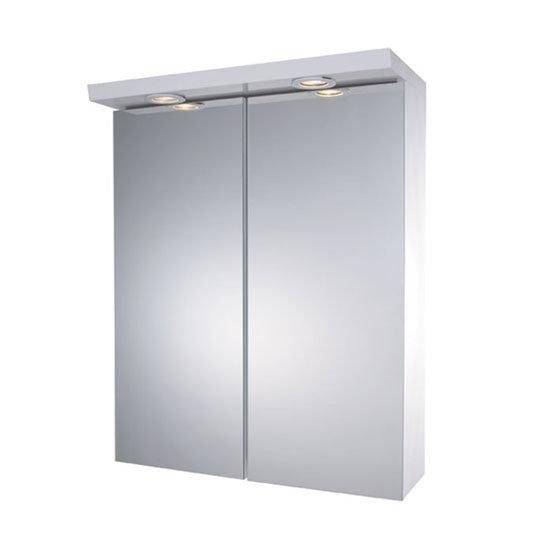 Croydex - Alaska Illuminated Mirror Cabinet - White MDF - 3 x Size Options Profile Large Image