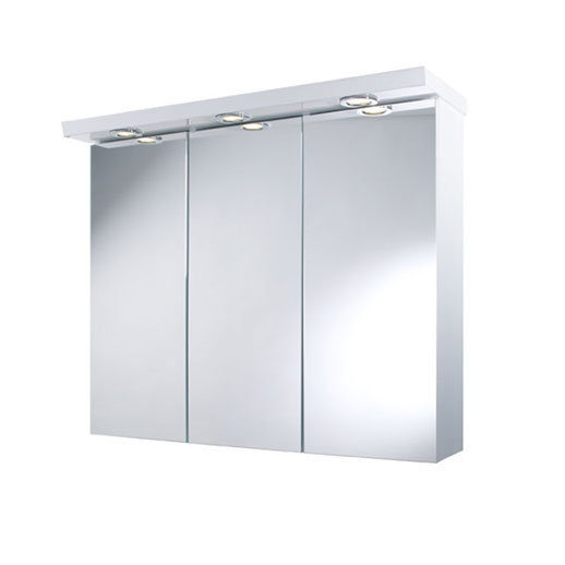 Croydex - Alaska Illuminated Mirror Cabinet - White MDF - 3 x Size Options Feature Large Image