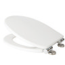 Croydex Anti-Bacterial Thermoset Toilet Seat with Slow-Close Easy-Fit Hinge - Gloss White  Profile Large Image
