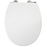 Croydex Anti-Bacterial Thermoset Toilet Seat with Slow-Close Easy-Fit Hinge - Gloss White Large Imag