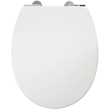 Croydex Anti-Bacterial Thermoset Toilet Seat with Slow-Close Easy-Fit Hinge - Gloss White  Profile Large Image