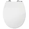 Croydex Anti-Bacterial Thermoset Toilet Seat with Slow-Close Easy-Fit Hinge - Gloss White Large Imag
