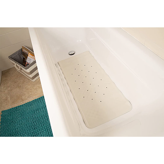 Croydex AntiBacterial White Bath Mat 900 x 370mm AG182622