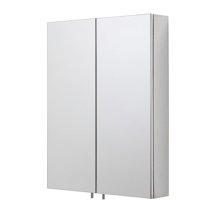 Croydex Anton Double Door Stainless Steel Mirrored Bathroom Cabinet - WC756105  Profile Large Image