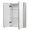 Croydex Anton Double Door Stainless Steel Mirrored Bathroom Cabinet - WC756105  Feature Large Image