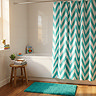 Croydex Aqua Chevron Textile Shower Curtain W1800 x H1800mm