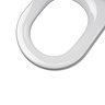 Top down image of just the seat of the Croydex Ascona D-Shaped Toilet Seat, pictured on a white background.