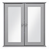 Croydex Ashby Grey Wooden Double Door Mirror Cabinet with FlexiFix - WC280031  Profile Large Image