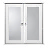 Croydex Ashby White Wooden Double Door Cabinet with FlexiFix - WC280022  Profile Large Image