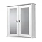 Croydex Ashby White Wooden Double Door Cabinet with FlexiFix - WC280022 Large Image
