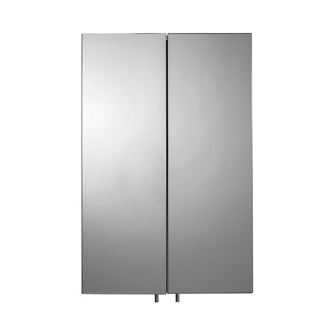 Croydex Avisio Double Door Stainless Steel Corner Mirror Cabinet - WC766105  Feature Large Image