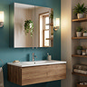 Croydex Avon Double Door Stainless Steel Mirror Cabinet