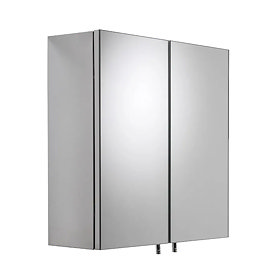 Croydex Avon Double Door Stainless Steel Mirror Cabinet - WC866105 Large Image