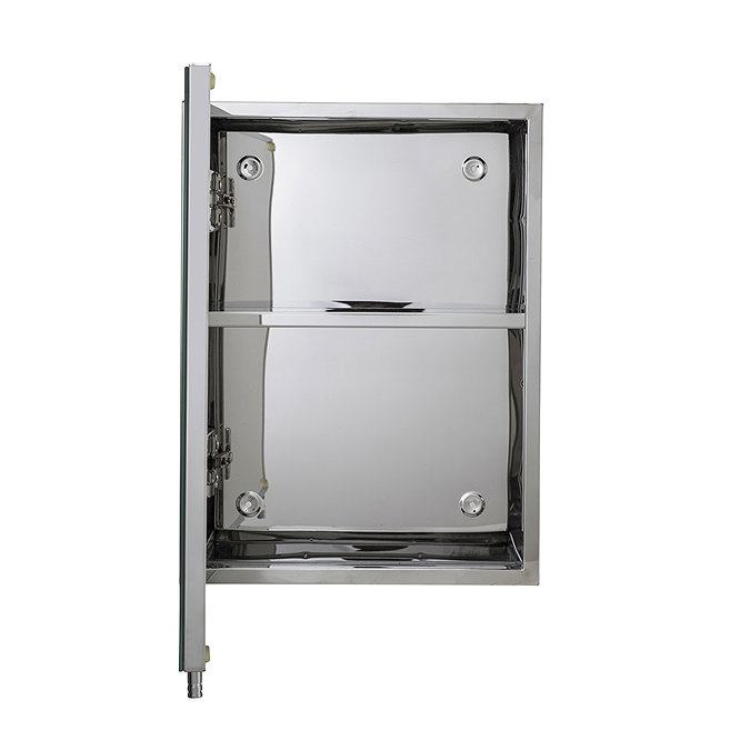 Croydex Avon Single Door Stainless Steel Mirror Cabinet - WC856005  Feature Large Image