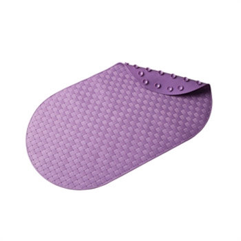 Croydex - Basket Weave Bath Mat - 690 x 390mm - Purple - AH310461 Large Image