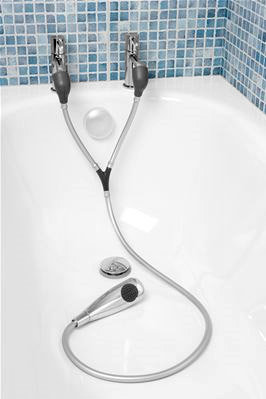 Croydex Bath and Shampoo Spray Shower Hose - Chrome - AA108041 Large Image