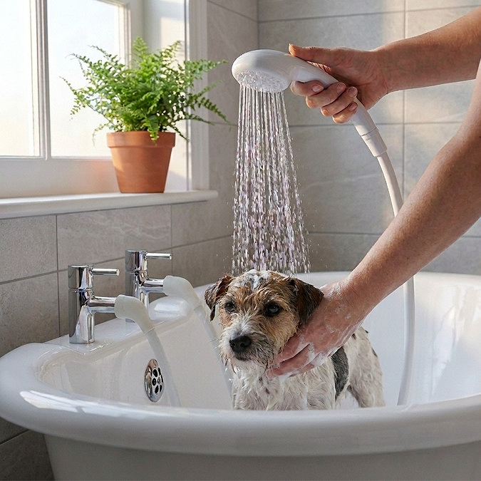 Croydex Bath and Shampoo Spray Shower Hose - White