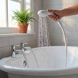 Croydex Bath and Shampoo Spray Shower Hose - White
