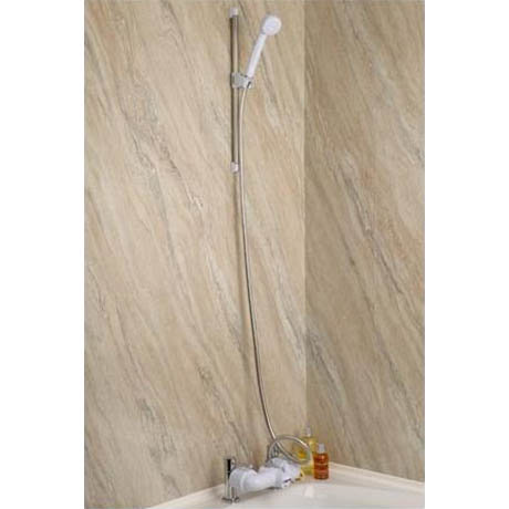 Croydex Bath Shower Mixer Set - Silver - AB210040  Profile Large Image