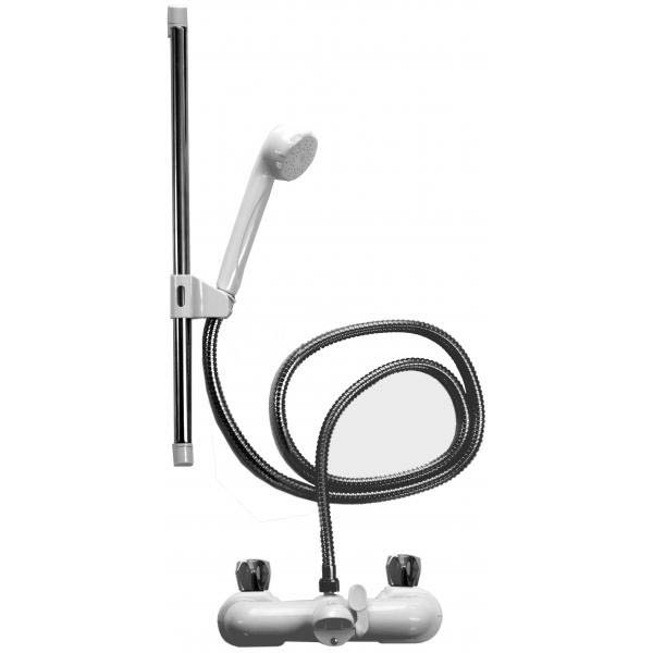 Croydex Bath Shower Mixer Set Silver at Victorian Plumbing UK