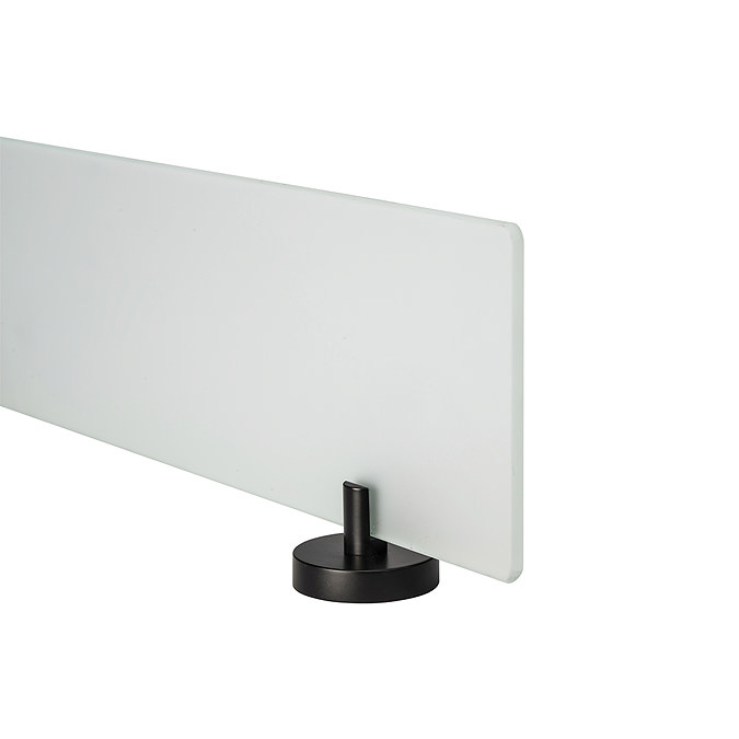 Croydex Black Epsom Flexi-Fix Glass Shelf - QM481421  Standard Large Image