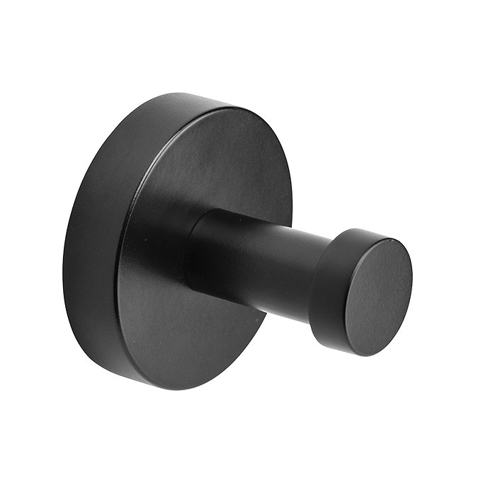 Croydex Black Epsom Flexi-Fix Robe Hook - QM481721  In Bathroom Large Image