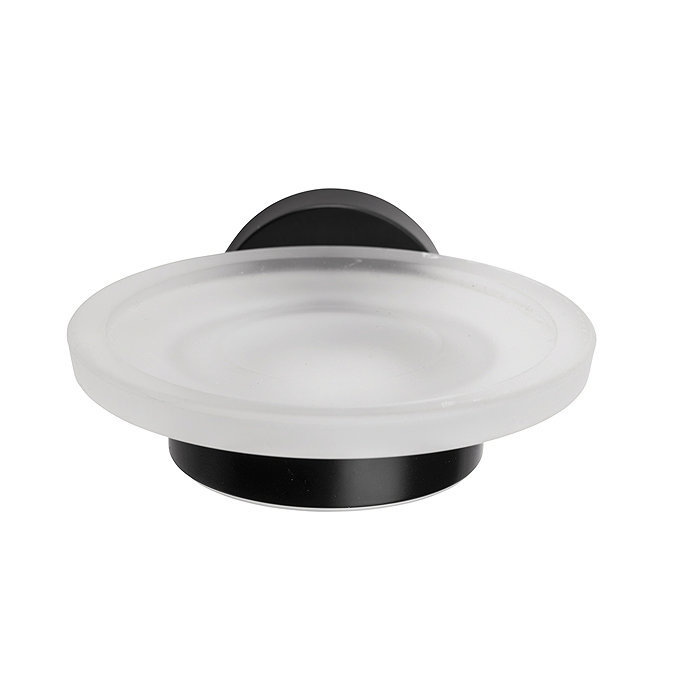 Croydex Black Epsom Flexi-Fix Soap Dish & Holder - QM481921  Standard Large Image