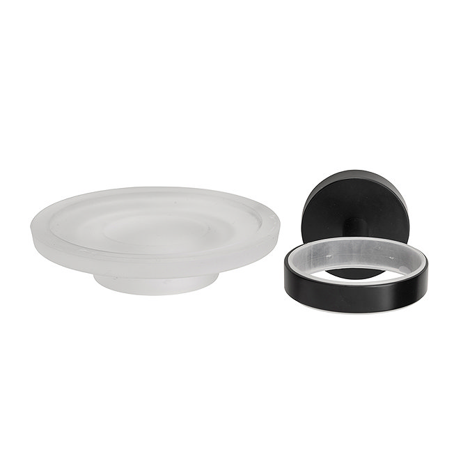 Croydex Black Epsom Flexi-Fix Soap Dish & Holder - QM481921  In Bathroom Large Image