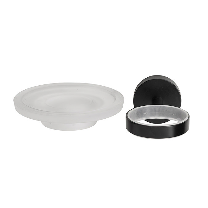 Croydex Black Epsom Flexi-Fix Soap Dish & Holder - QM481921 In Bathroom Large Image
