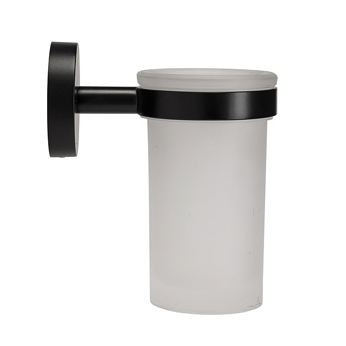 Croydex Black Epsom Flexi-Fix Tumbler & Holder - QM481821  Feature Large Image