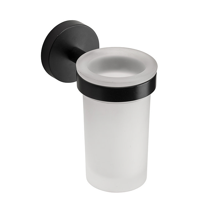 Croydex Black Epsom Flexi-Fix Tumbler & Holder - QM481821 Large Image